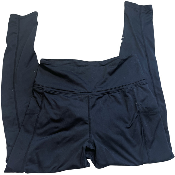 Sylongway High Waisted Black Leggings with Pockets Women's Size Medium - Picture 2 of 5